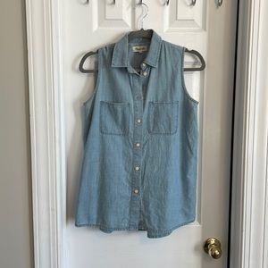 Madewell Chambray Sleeveless Top
